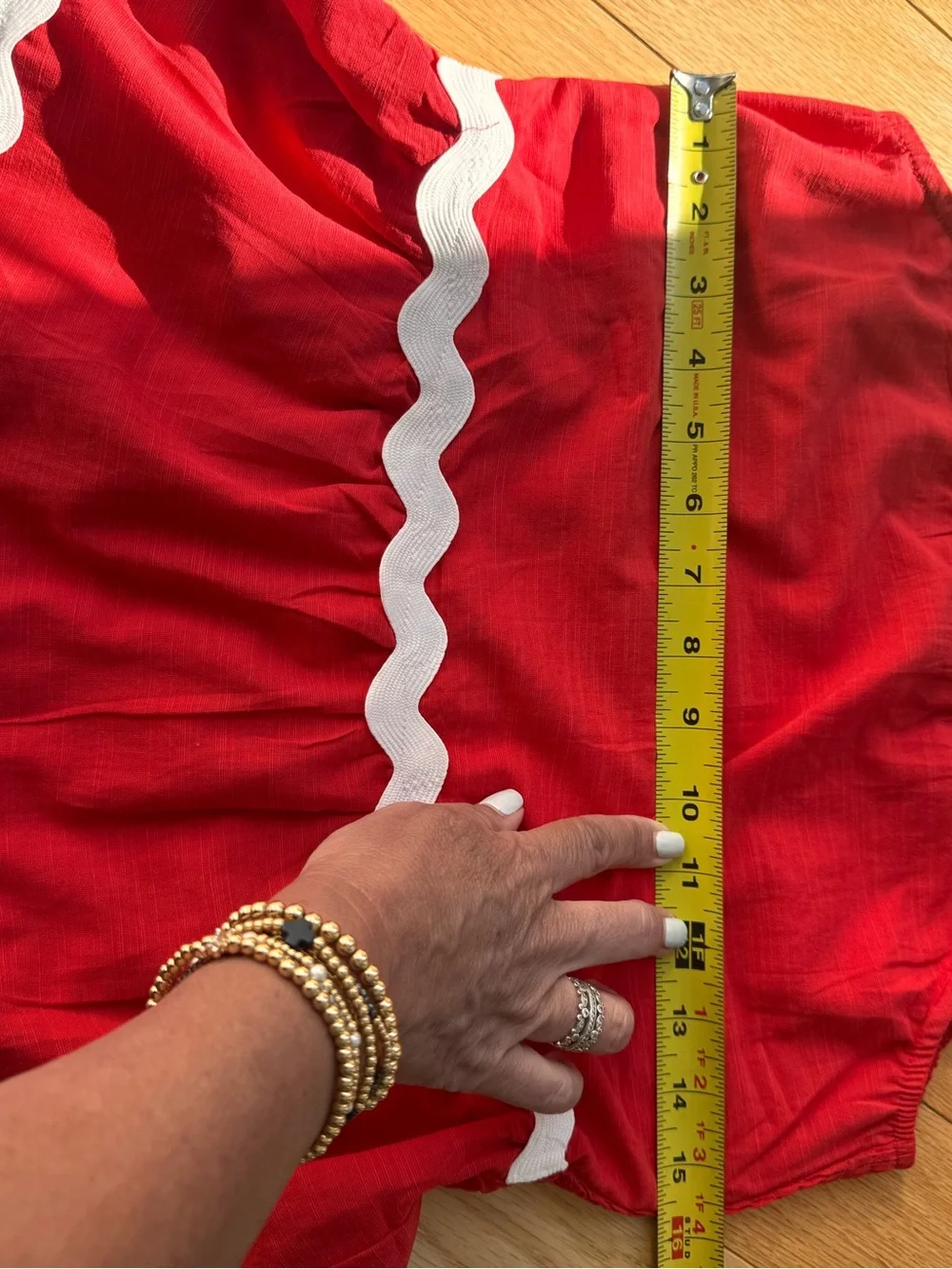 Red  Ric-rac  Sundress - Picture 7 of 8